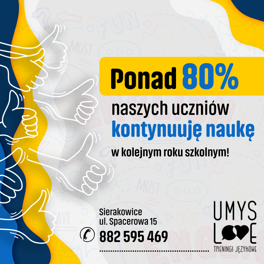 80% uczniów zostaje z nami na kolejny rok