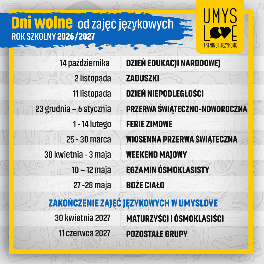 2026-2027 Dni wolne